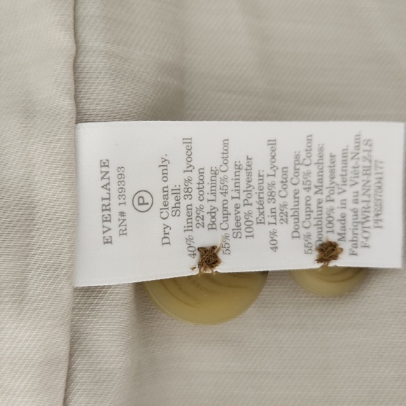 NWT Everlane Linen Blazer size 4 - Picture 8 of 9